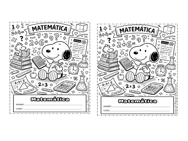 PORTADAS PARA CUADERNOS SNOOPY 