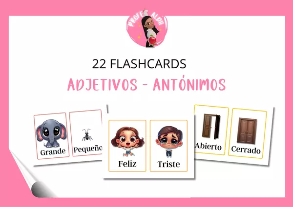22 Flashcards: Adjetivos - antónimos