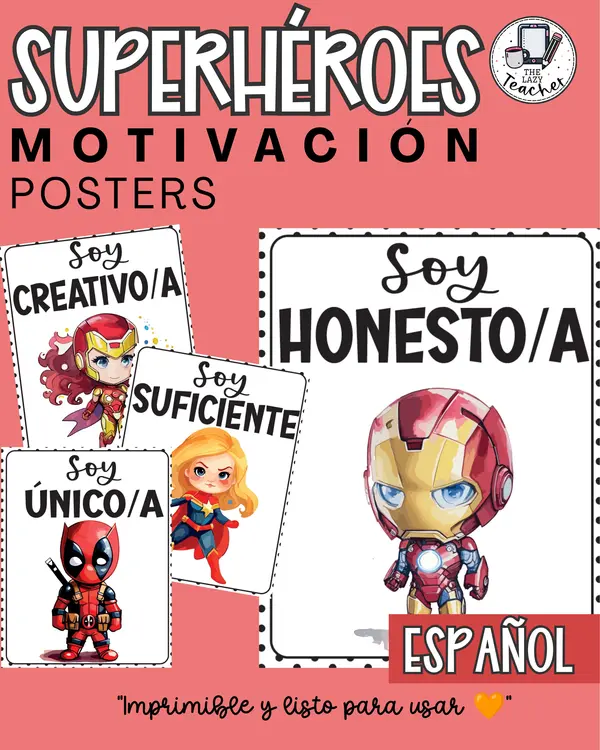 POSTER DE SUPERHÉROES - ESPAÑOL