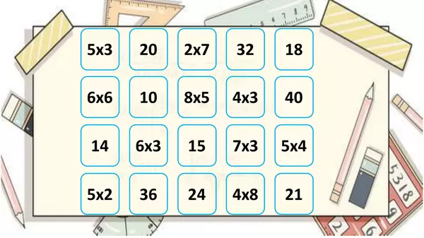 Memorice de tablas de multiplicar