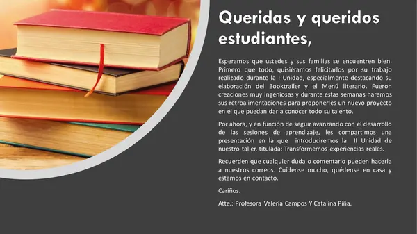 talller de literatura, unidad 2