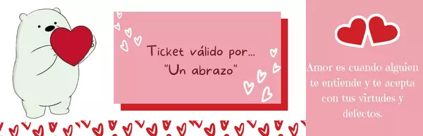 12 Tickets de Amor imprimibles.