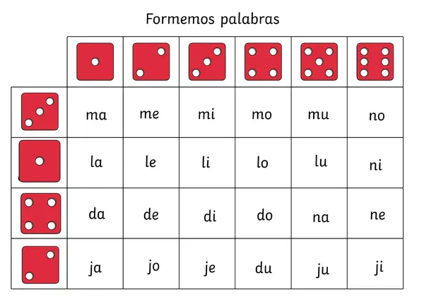 Juego armo y leo de sílabas