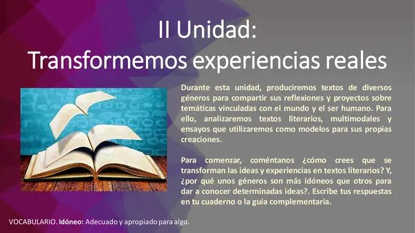 talller de literatura, unidad 2