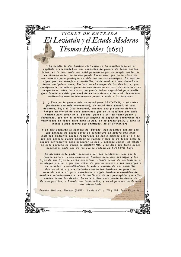 El Leviatán y el Estado Moderno de Thomas Hobbes