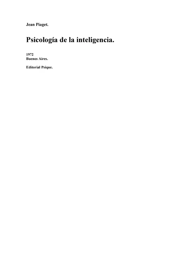 Libro psicología de la inteligencia 