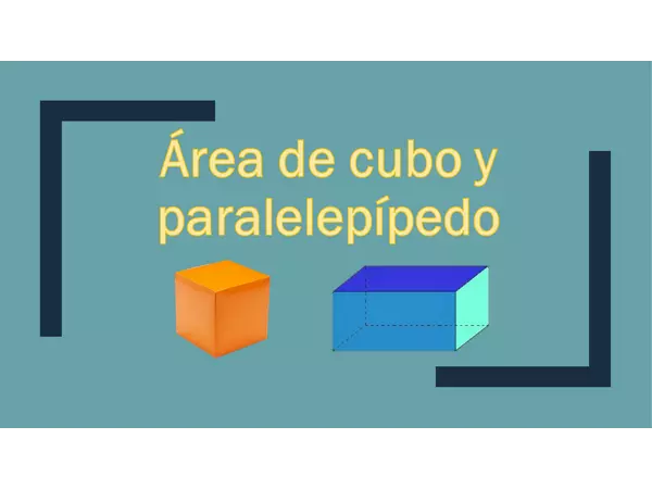 Área del cubo y paralelepípedo. 