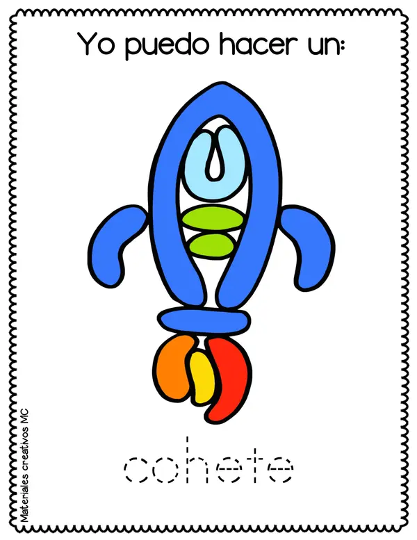 Tarjetas visuales de plastilina de transportes 