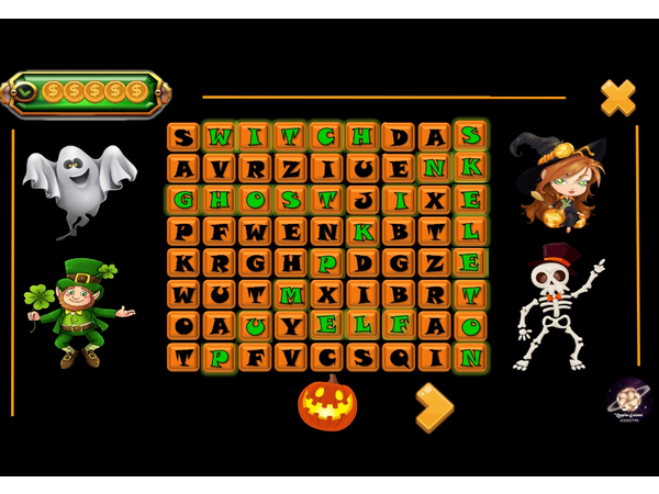 Sopa de letras interactiva en inglés, sobre Halloween