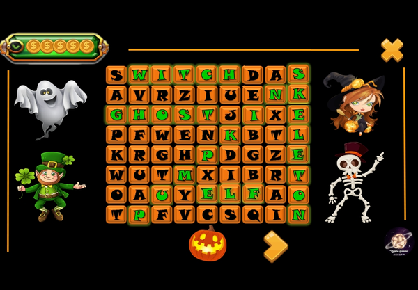 Sopa de letras interactiva en inglés, sobre Halloween