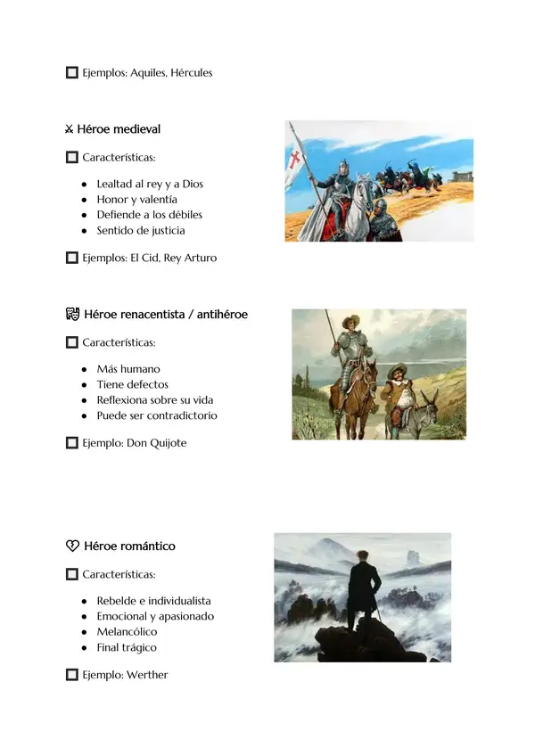 📘 Guía de Lengua 7° Básico ✨ Unidad 1: El héroe en distintas épocas +Pauta de corrección