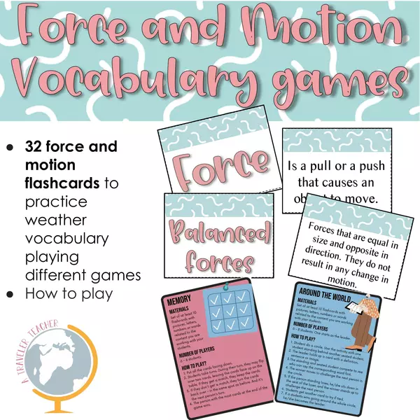 Force and motion vocabulary games