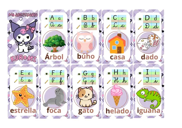 abecedario llavero KUROMI