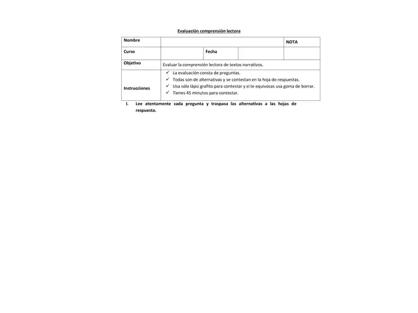 Evaluación mito- leyendas 