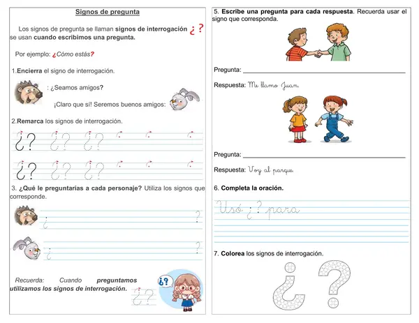 Guía 1°-2° básico "Signos de interrogación"