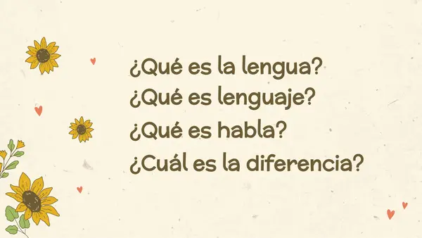 Lenguaje, Lengua y Habla