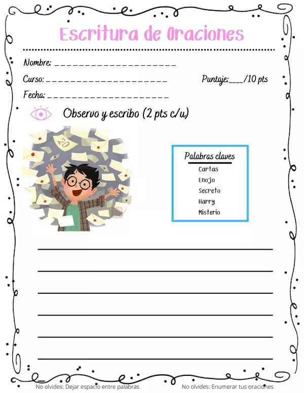 Escritura de Oraciones 