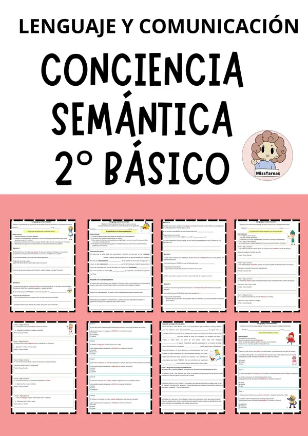 Ficha: Conciencia Semántica - 2° Básico Lenguaje y comunicación