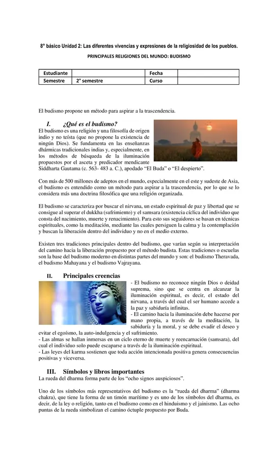 PRINCIPALES RELIGIONES DEL MUNDO: BUDISMO