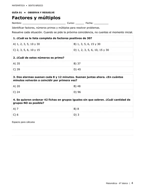 Pack 2 - SIMCE Matemáticas 6to básico 