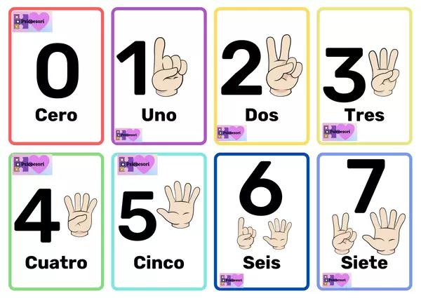 Flash Cards Números del 1 al 10