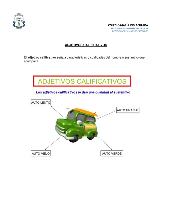 adjetivo calificativo metodo global