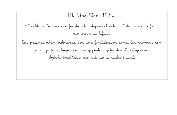 Libro letra M/L