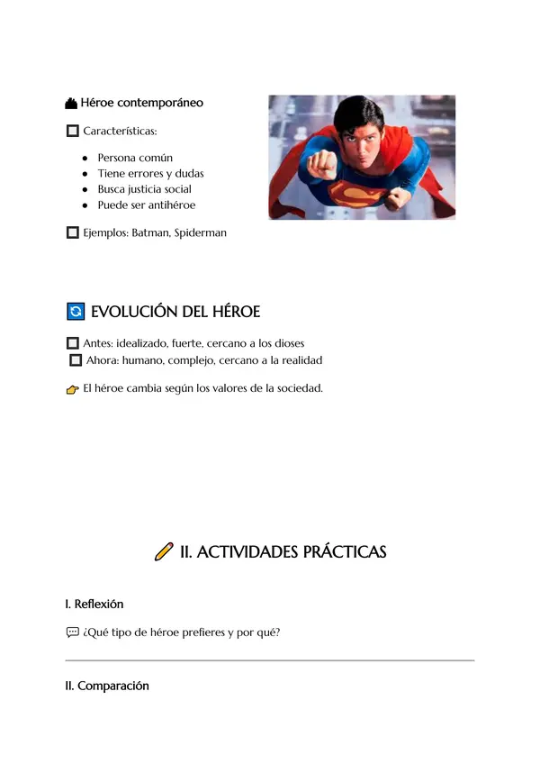 📘 Guía de Lengua 7° Básico ✨ Unidad 1: El héroe en distintas épocas +Pauta de corrección