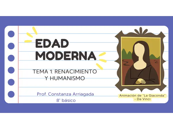 EDAD MODERNA: RENACIMIENTO Y HUMANISMO