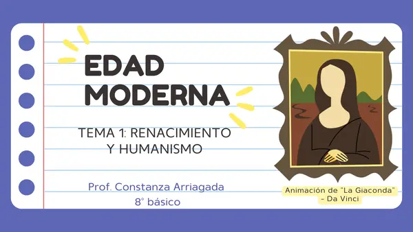 EDAD MODERNA: RENACIMIENTO Y HUMANISMO
