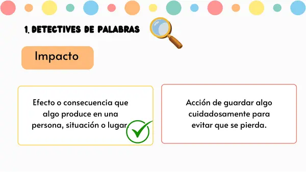 Actividades vocabulario sinónimos