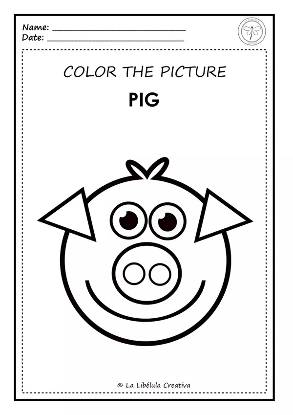 Coloring Worksheets Faces The Farm Animals Painting Decorate Craft