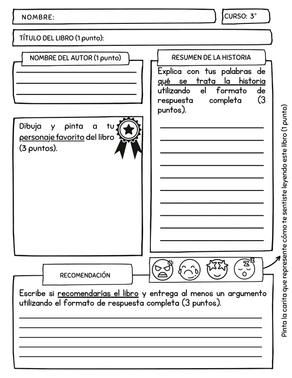Evaluación de plan lector