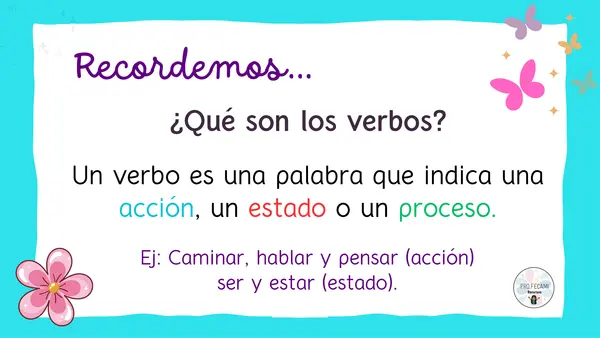 Verbos y tiempos verbales.