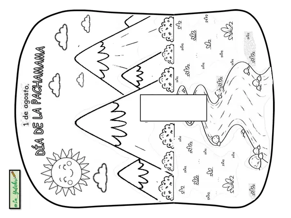 Maqueta de la PACHAMAMA (En color y blanco y negro)