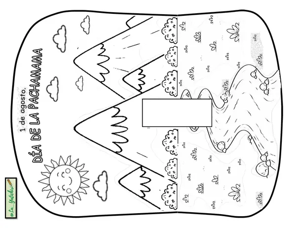 Maqueta de la PACHAMAMA (En color y blanco y negro)