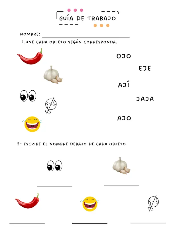 LECCIONES OJO - MAMÁ - LANA - MANO