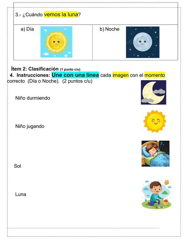 Evaluación ADECUADA NEE secuencia temporal - Historia, geografía y Cs. sociales
