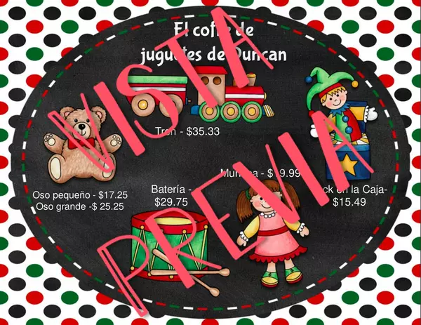Regalos de Navidad. Problemas enteros, fracciones y decimales