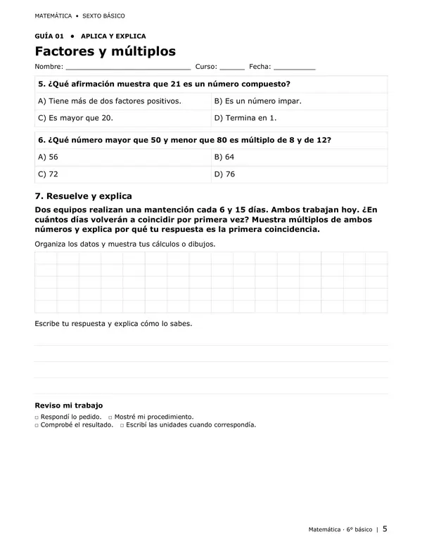 Pack 2 - SIMCE Matemáticas 6to básico 