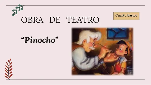 PPT obra de teatro Pinocho
