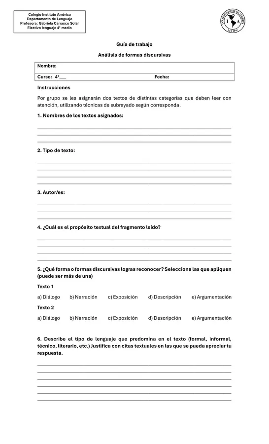 Formas discursivas 