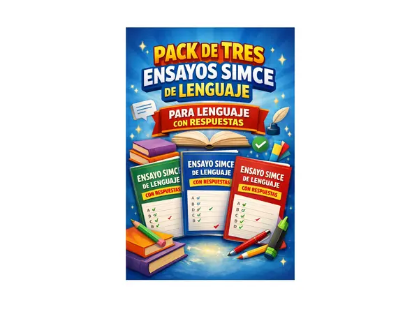 Pack 3 Mini Ensayos SIMCE Lenguaje 6° Básico + Hoja de Respuestas y Pauta de Corrección