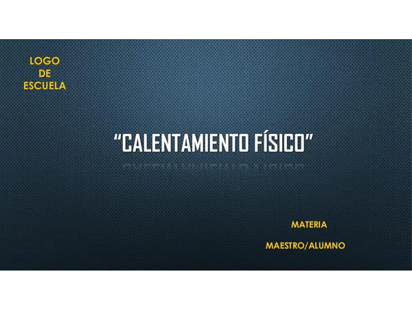 CALENTAMIENTO FÍSICO; ACTIVA A TU GRUPO DESDE EL PRIMER MINUTO
