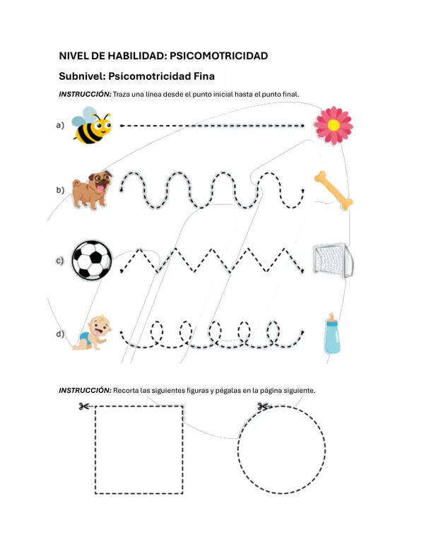 Prueba informal para estudiantes de 1° básico