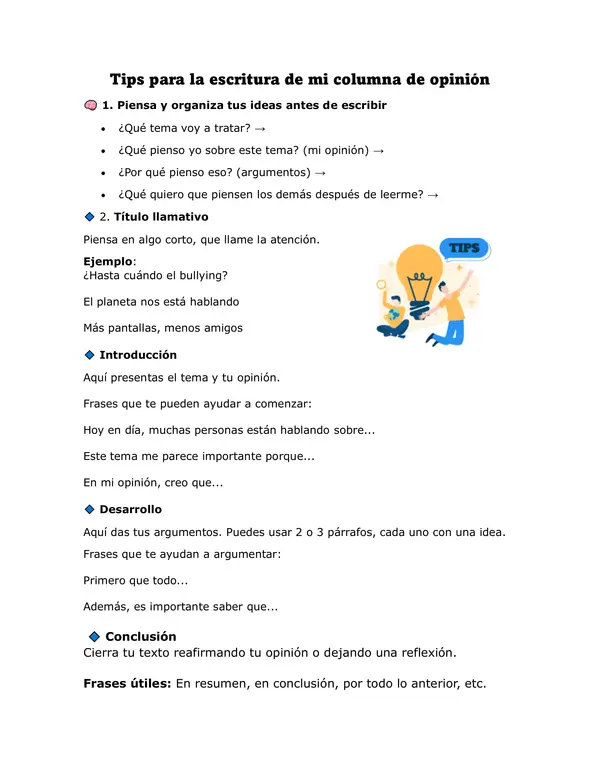 columna de opinión