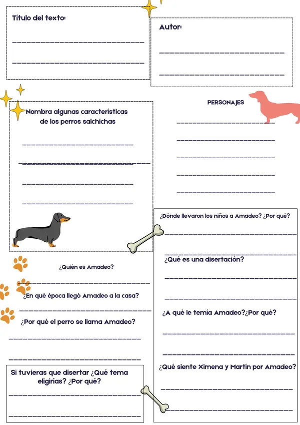 Amadeo va al colegio, Plan lector, Evaluación