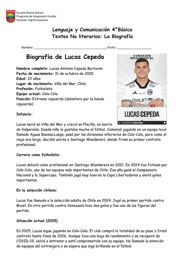 Biografía Lucas Cepeda