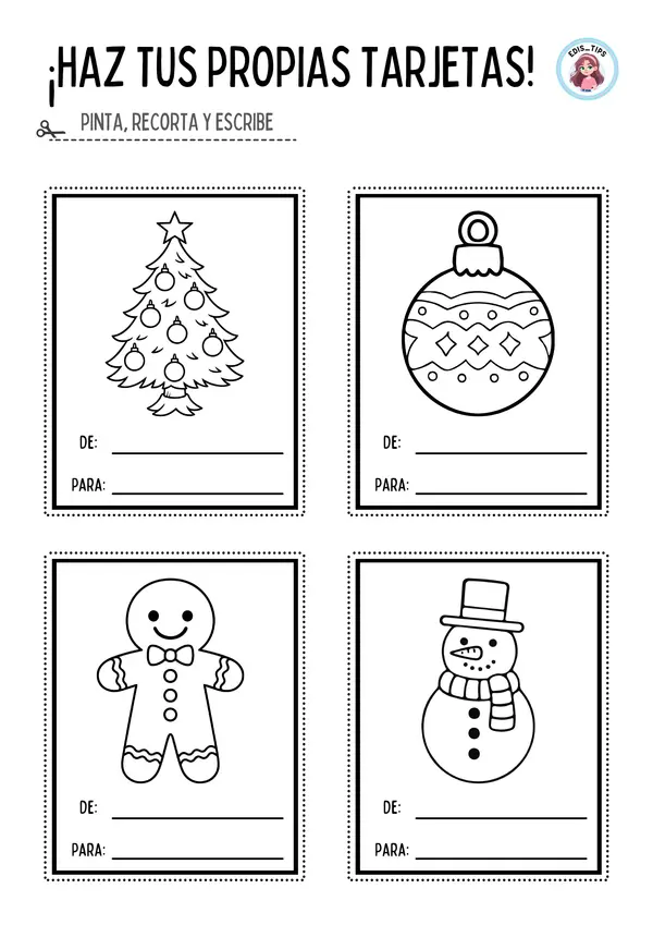 HAZ TUS TARJETAS NAVIDEÑAS - @EDIS_TIPS