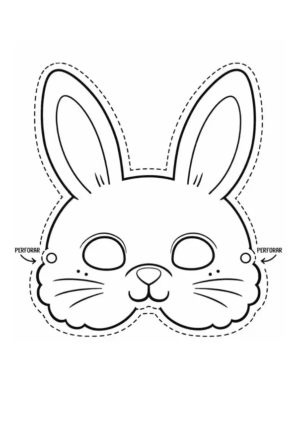Máscaras de Pascua | Conejito Recortable | Actividad Semana Santa | Easter Bunny Mask
